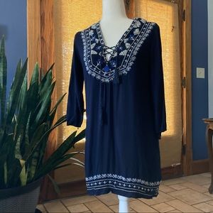 Embroidered, bohemian tunic